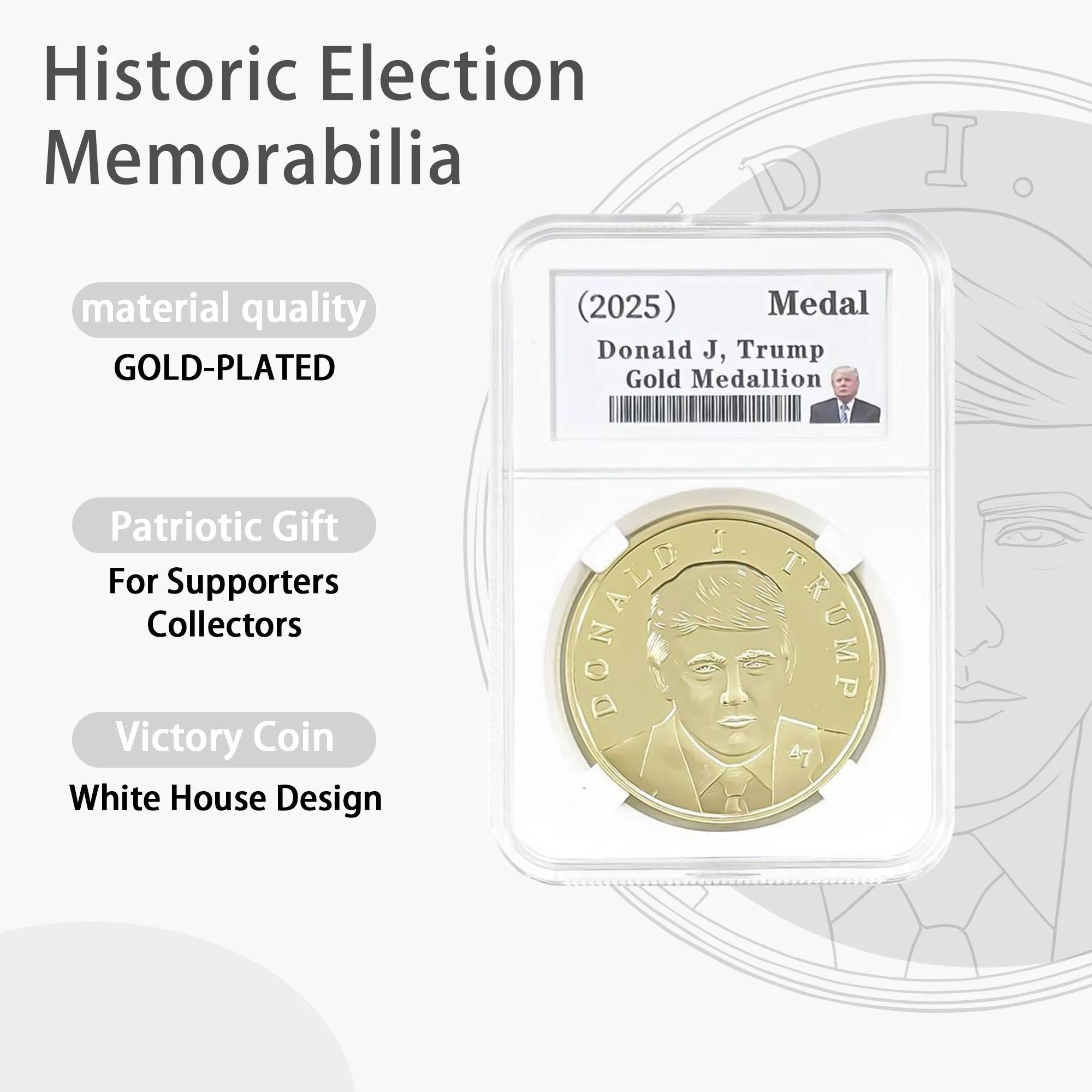 President Trump Victory Gold Coin 2025 - 47 President Edition! - Image 6